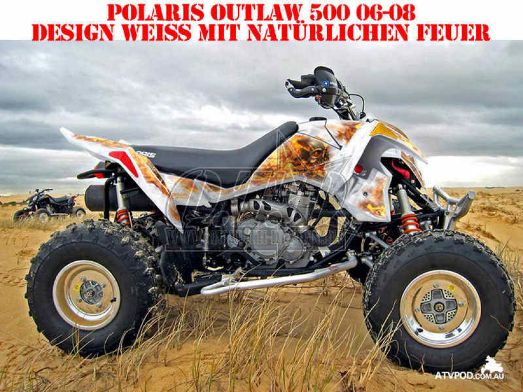 Nitro White, Fire Color = Natural for Polaris Outlaw 450/500/525 2006-2008