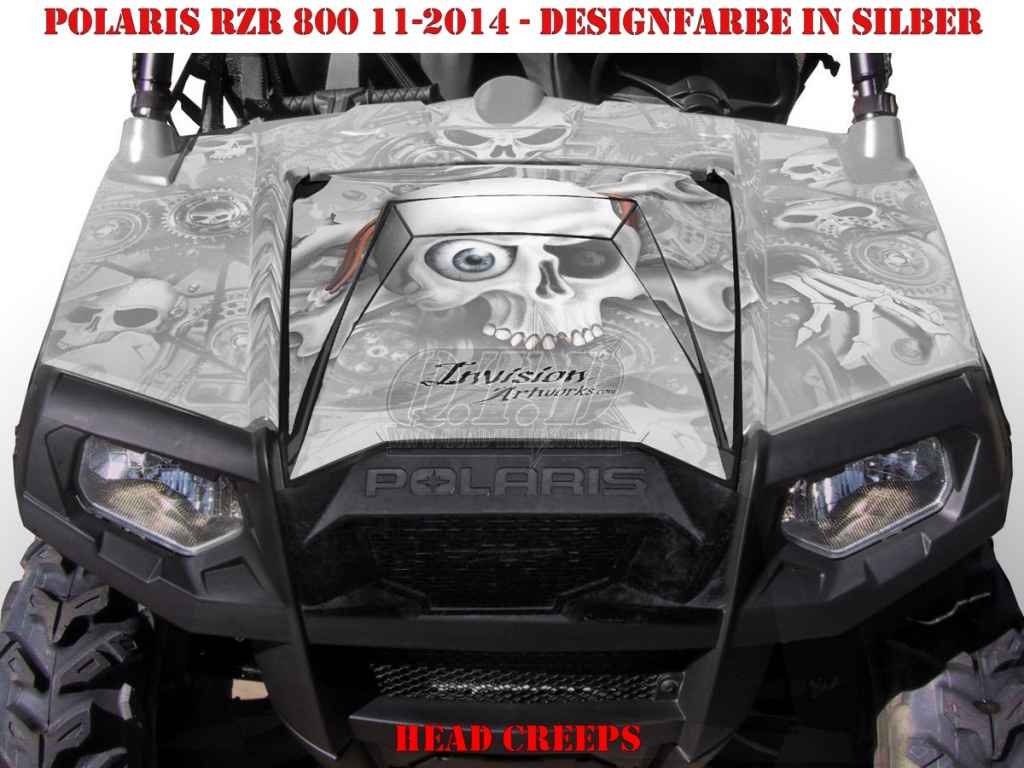Head Creeps Silber für Polaris RZR 800/800 S - 2011-2014