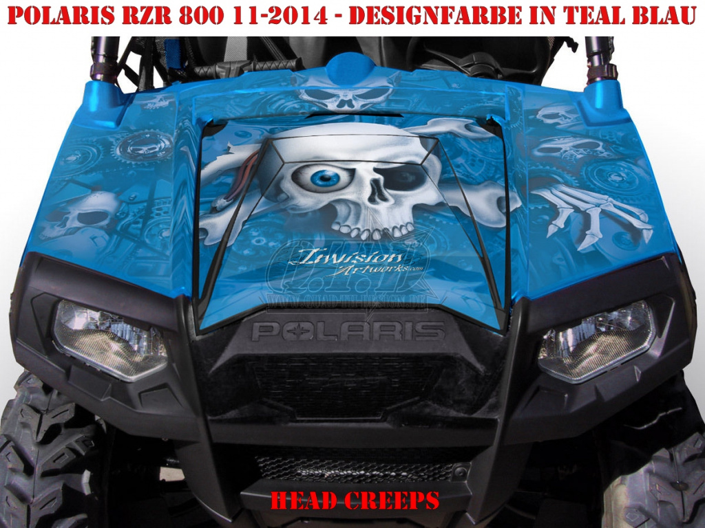 Head Creeps Teal Blau für Polaris RZR 800/800 S - 2011-2014
