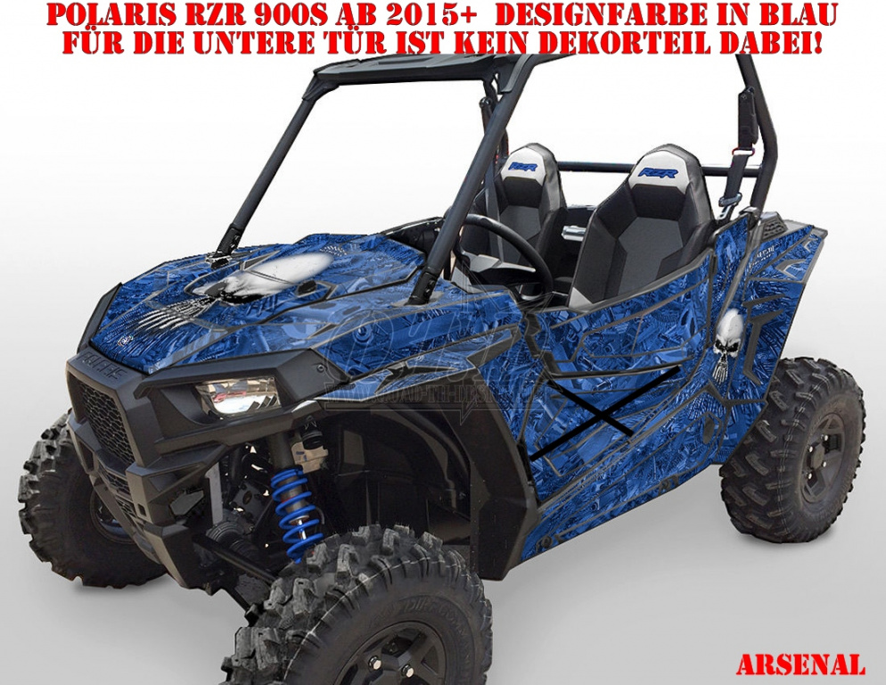 Arsenal Blau für Polaris RZR 900S/1000S 2 Türer 2015-2020