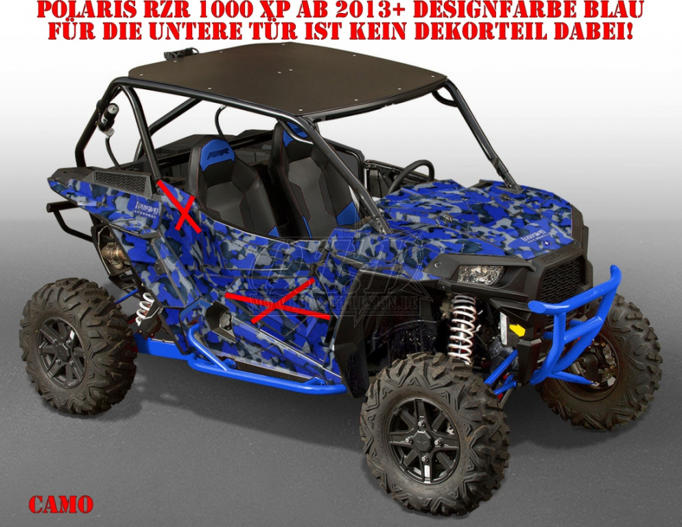 Camo Blau für Polaris RZR 1000 XP/Turbo 2 Türer 2013-2018