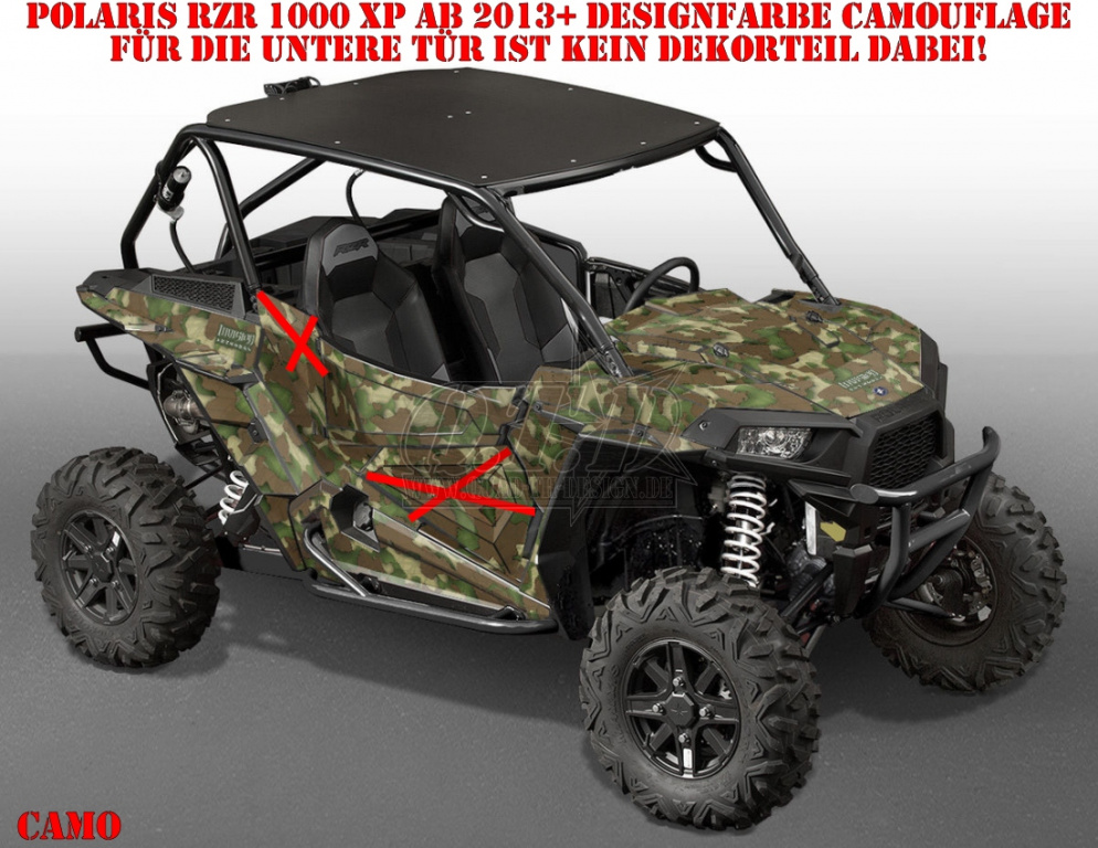 Camo Camouflage für Polaris RZR 1000 XP/Turbo 2 Türer 2013-2018