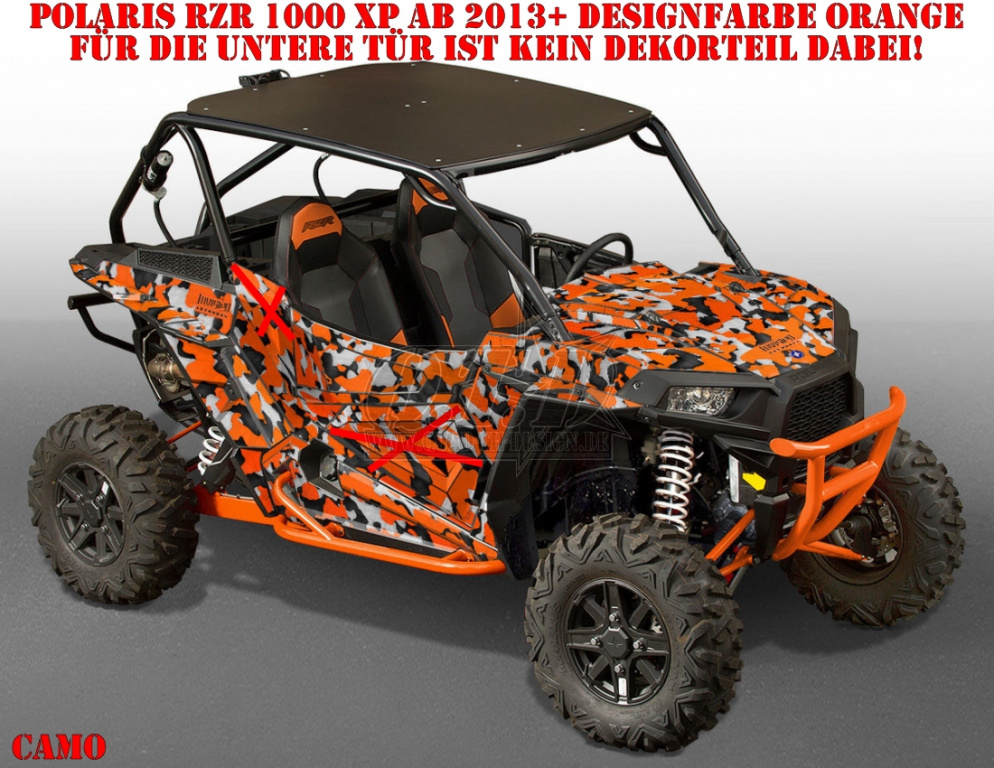 Camo Orange für Polaris RZR 1000 XP/Turbo 2 Türer 2013-2018