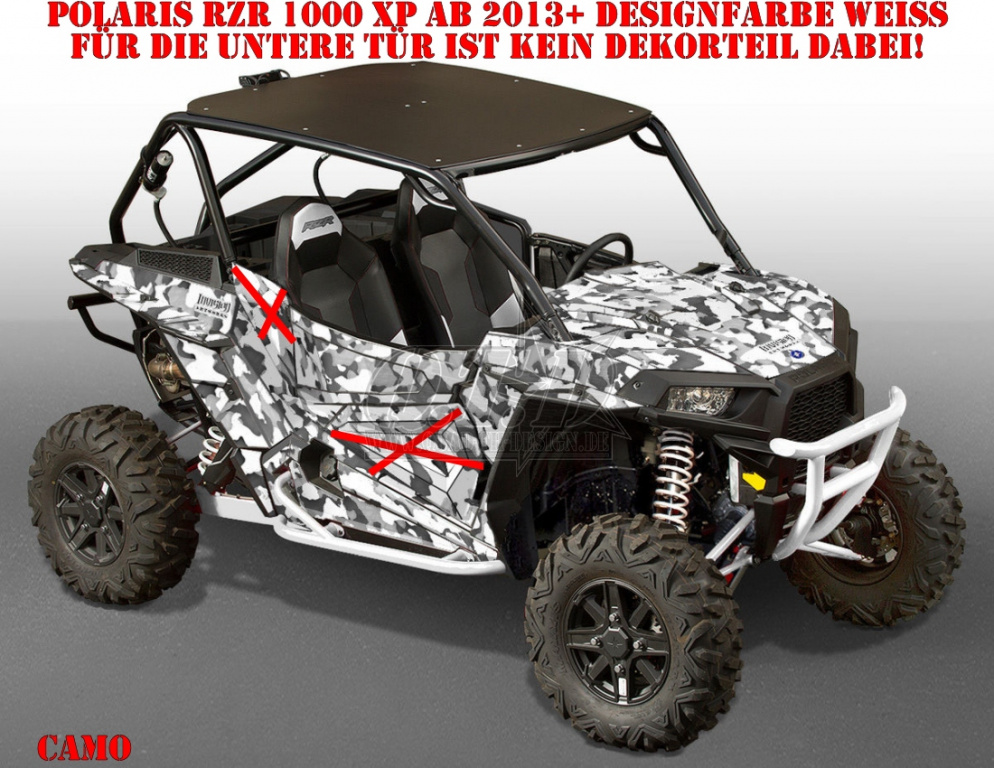 Camo Weiß für Polaris RZR 1000 XP/Turbo 2 Türer 2013-2018