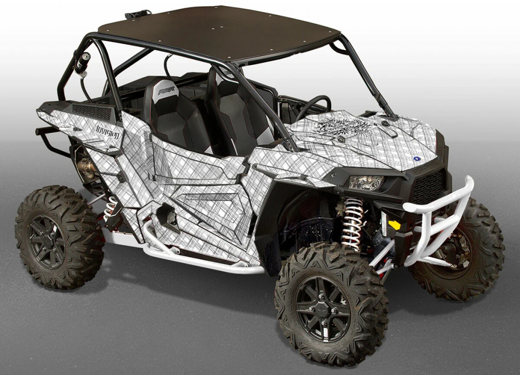 Invision Plaid Weiß für Polaris RZR 1000 XP/Turbo 2 Türer 2013-2018