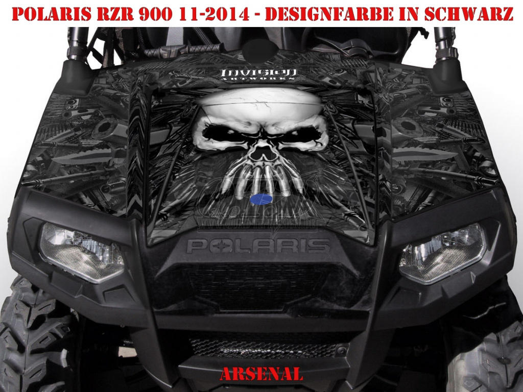 Arsenal Schwarz für Polaris RZR 900XP - 2011-2014
