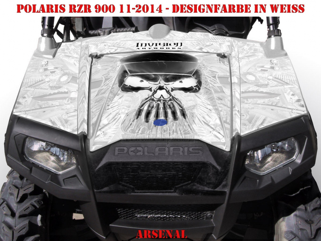 Arsenal Weiß für Polaris RZR 900XP - 2011-2014