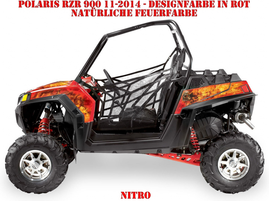 Nitro Rot, Feuerfarbe = Natürlich für Polaris RZR 900XP - 2011-2014