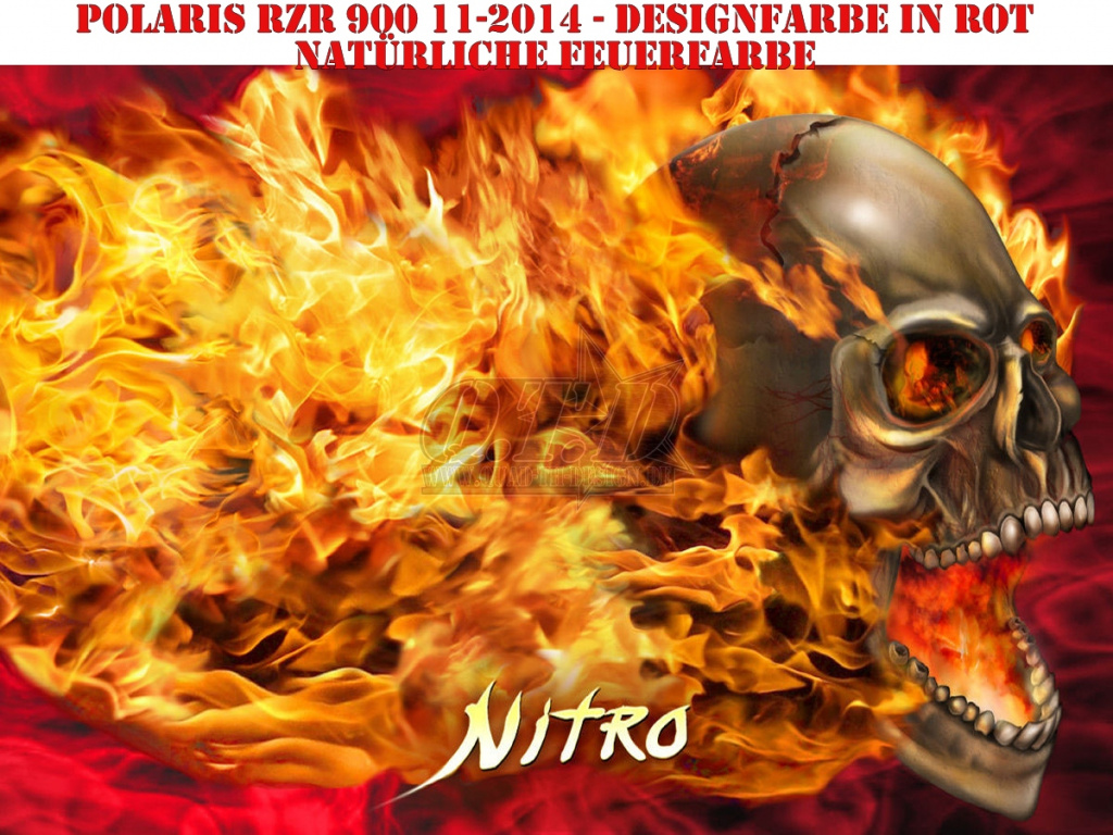 Nitro Rot, Feuerfarbe = Natürlich Beispiel