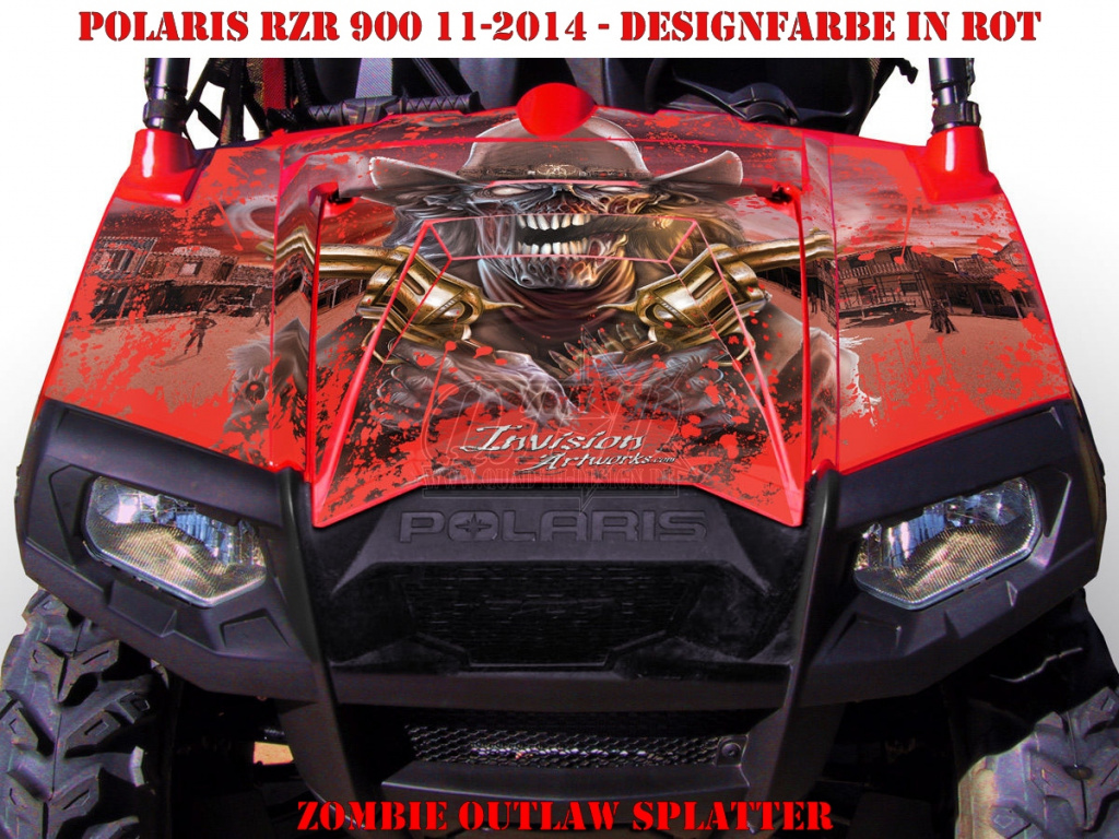 Zombie Outlaw Splatter Rot für Polaris RZR 900XP - 2011-2014