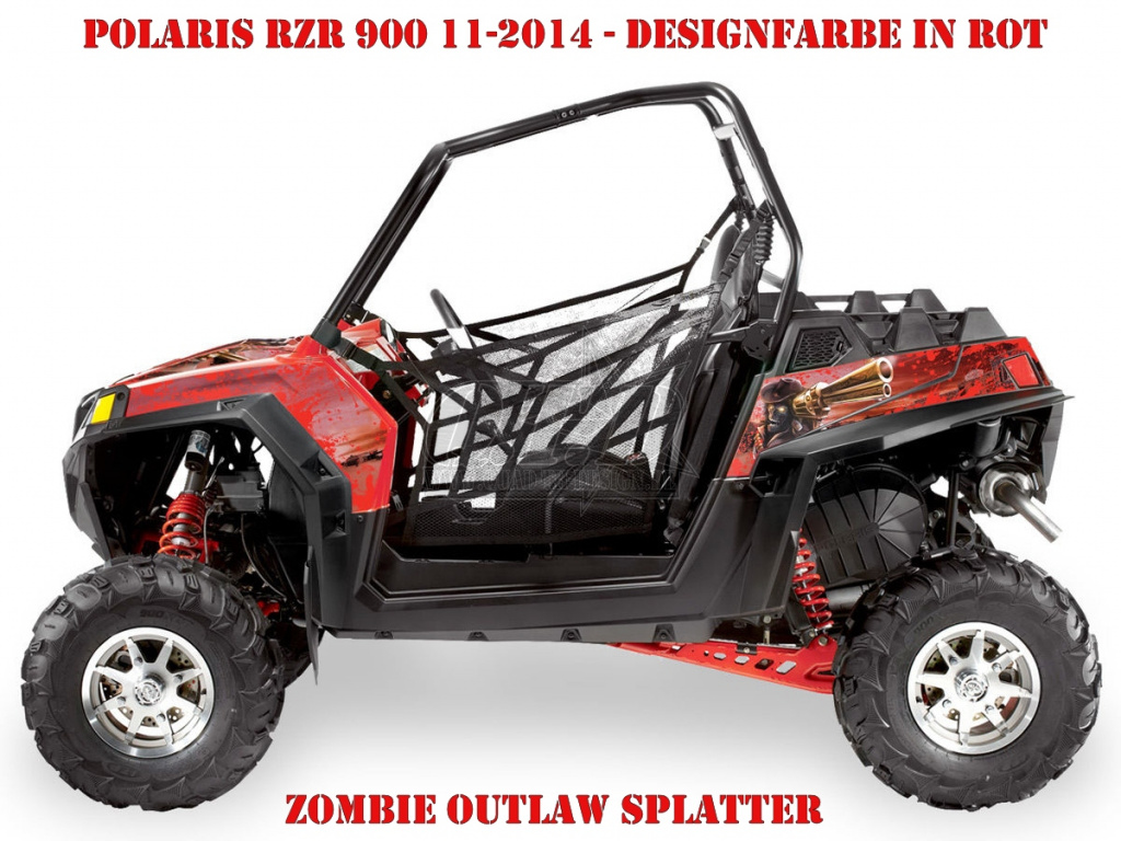 Zombie Outlaw Splatter Rot für Polaris RZR 900XP - 2011-2014