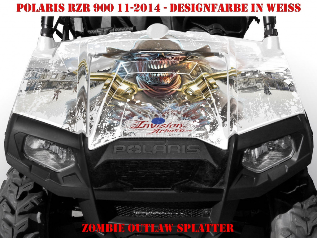 Zombie Outlaw Splatter Silber für Polaris RZR 900XP - 2011-2014