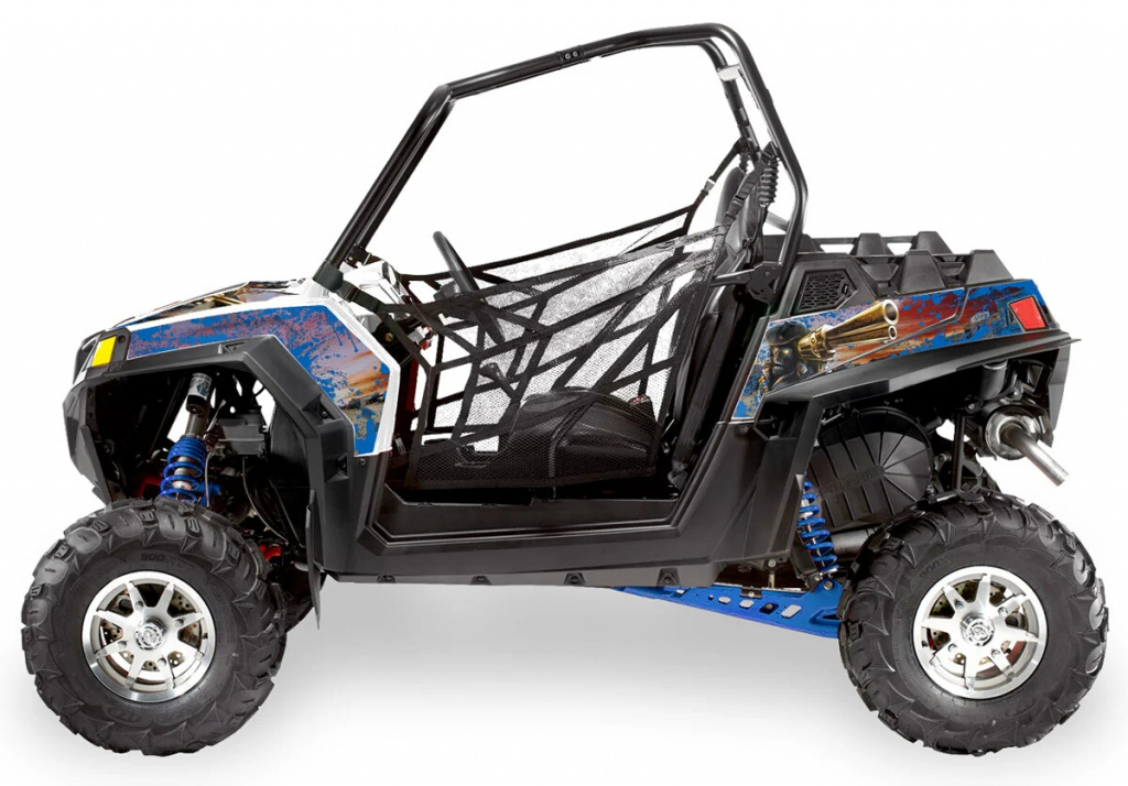 Zombie Outlaw Splatter Voodoo Blau für Polaris RZR 900XP - 2011-2014