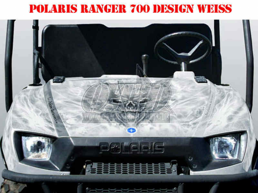 Nitro Weiß, Feuerfarbe = Dekorfarbe für Polaris Ranger 500XP/700XP 2005-2008