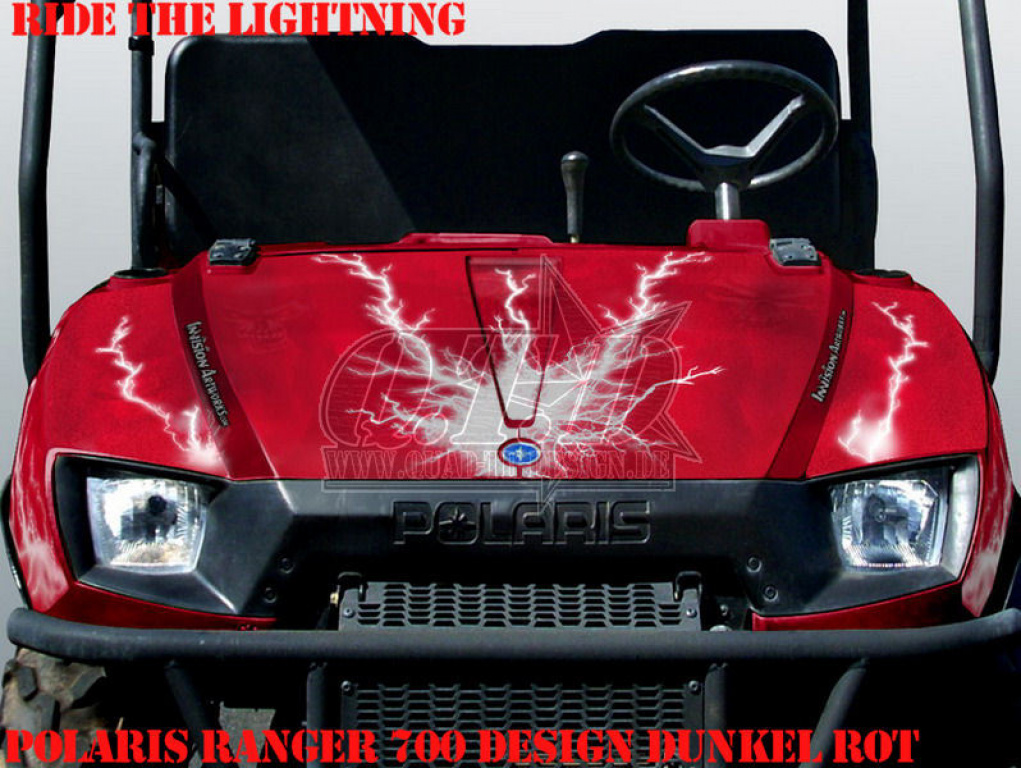 Ride the Lightning Dunkelrot für Polaris Ranger 500XP/700XP 2005-2008
