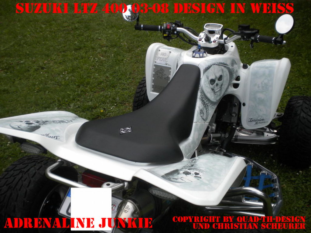 Adrenaline Junkie Weiß für Suzuki LTZ 400 2003-2008