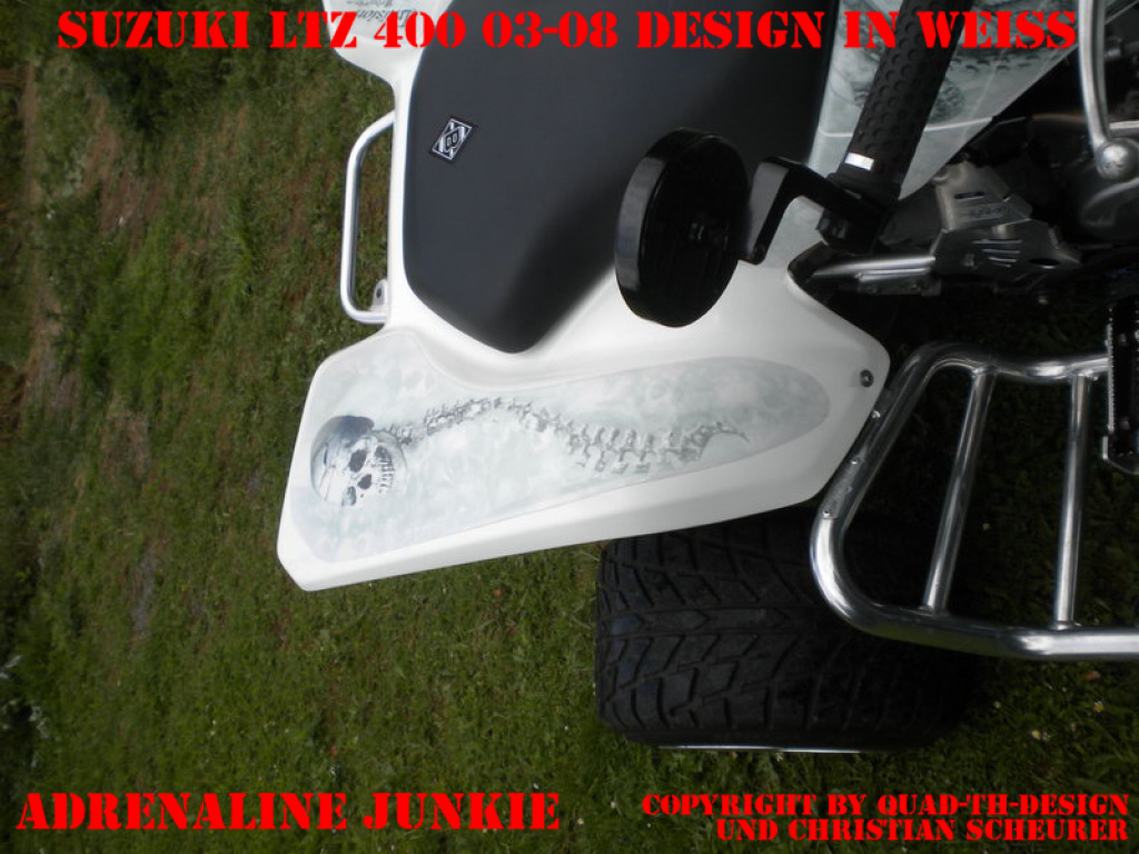 Adrenaline Junkie Weiß für Suzuki LTZ 400 2003-2008