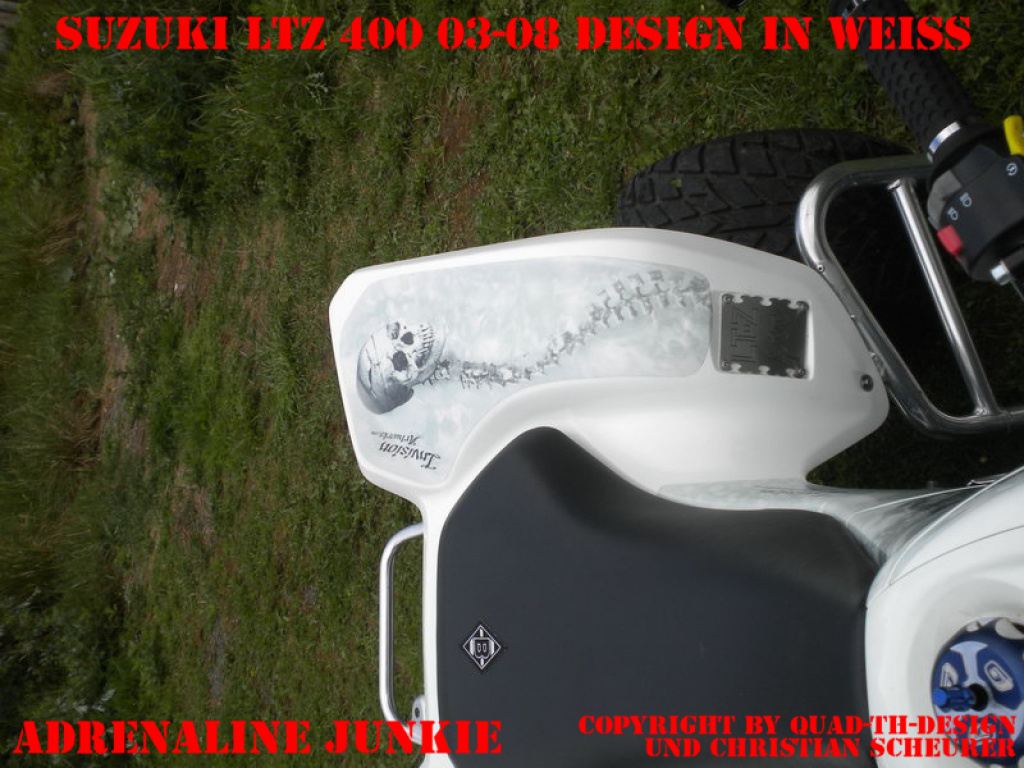 Adrenaline Junkie Weiß für Suzuki LTZ 400 2003-2008