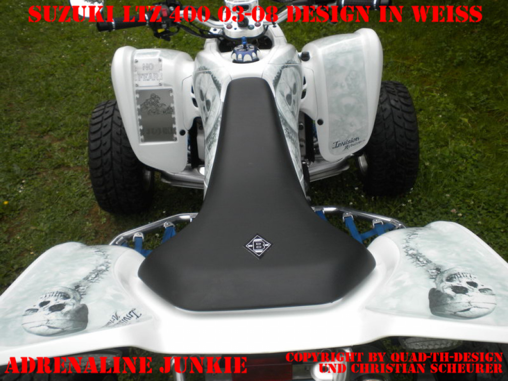 Adrenaline Junkie Weiß für Suzuki LTZ 400 2003-2008