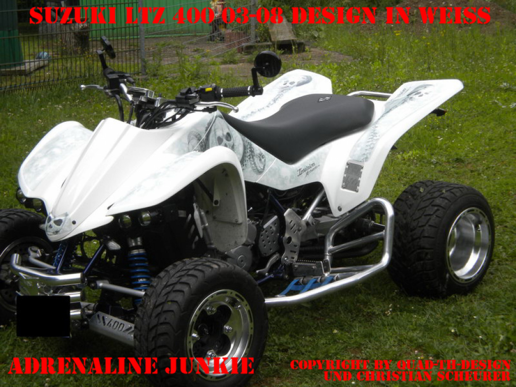 Adrenaline Junkie Weiß für Suzuki LTZ 400 2003-2008