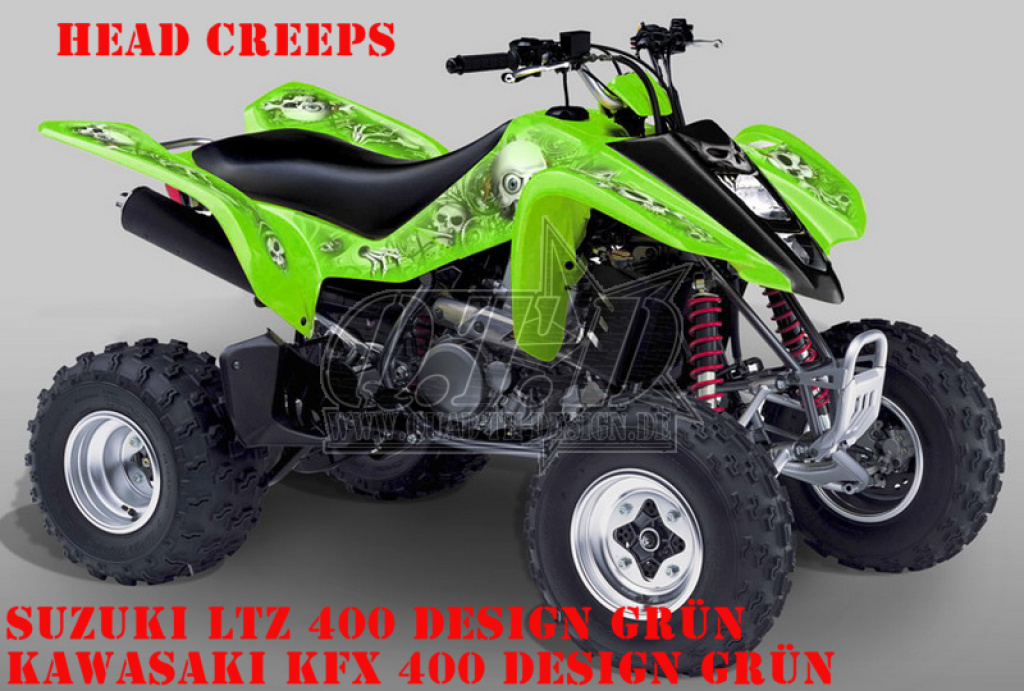 Beispiel Bild für die Farben Head Creeps Grün für Suzuki LTZ 400 2003-2008
