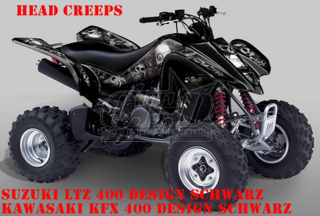 Beispiel Bild für die Farben Head Creeps Schwarz für Suzuki LTZ 400 2003-2008