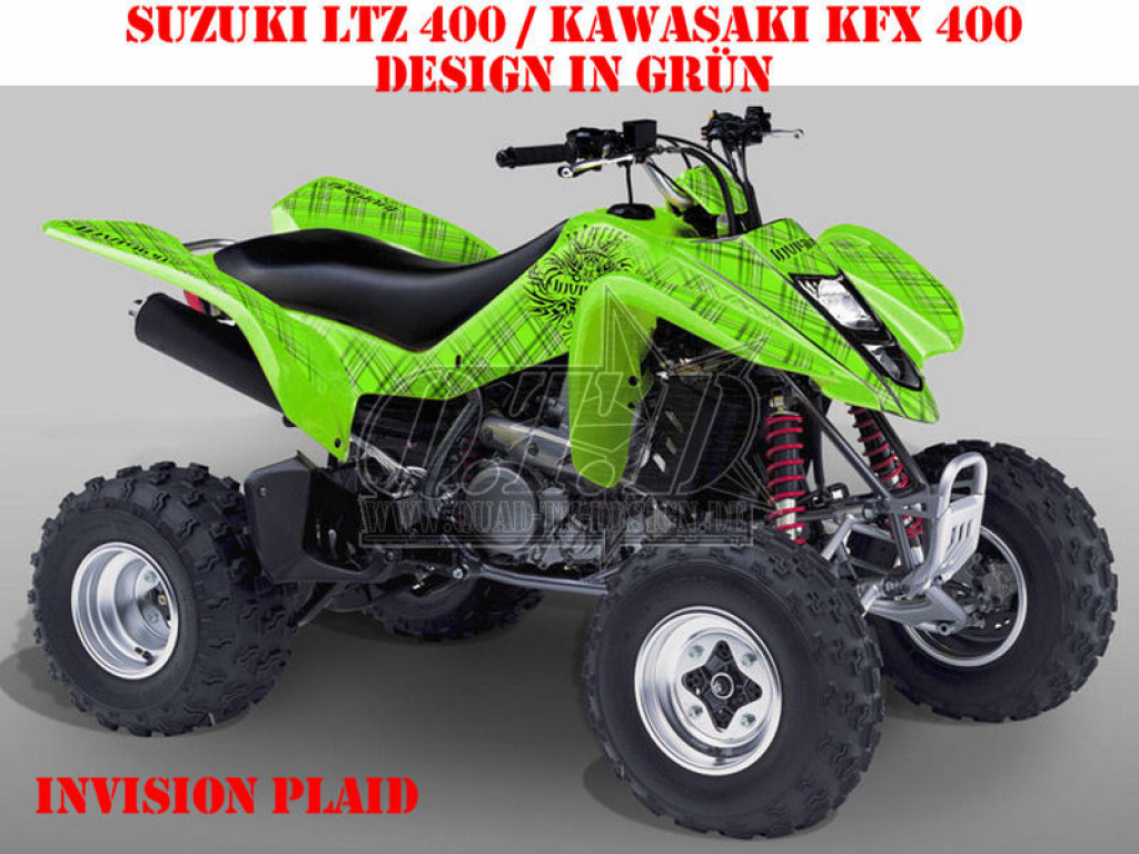 Invision Plaid Grün für Suzuki LTZ 400 03-08