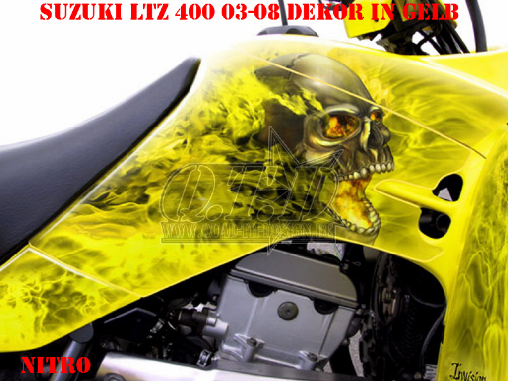 Nitro Gelb, Feuerfarbe = Dekorfarbe für Suzuki LTZ 400 2003-2008