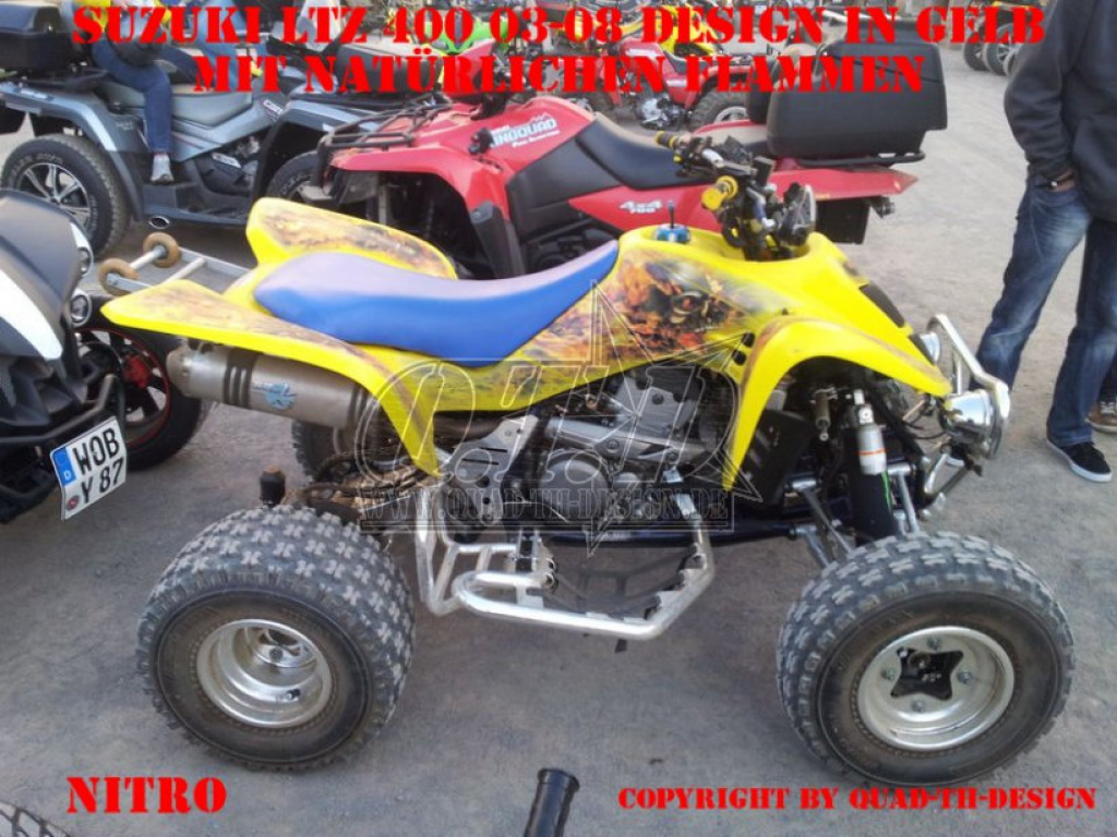 Nitro Gelb, Feuerfarbe = Natürlich für Suzuki LTZ 400 2003-2008