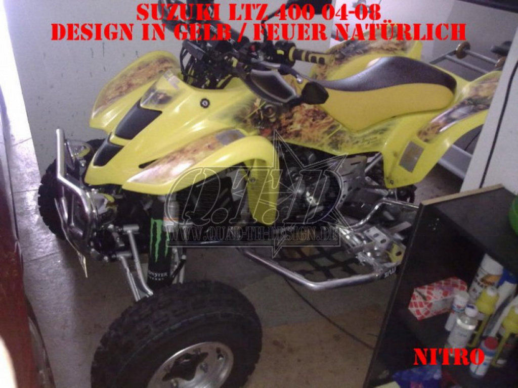 Nitro Gelb, Feuerfarbe = Natürlich für Suzuki LTZ 400 2003-2008