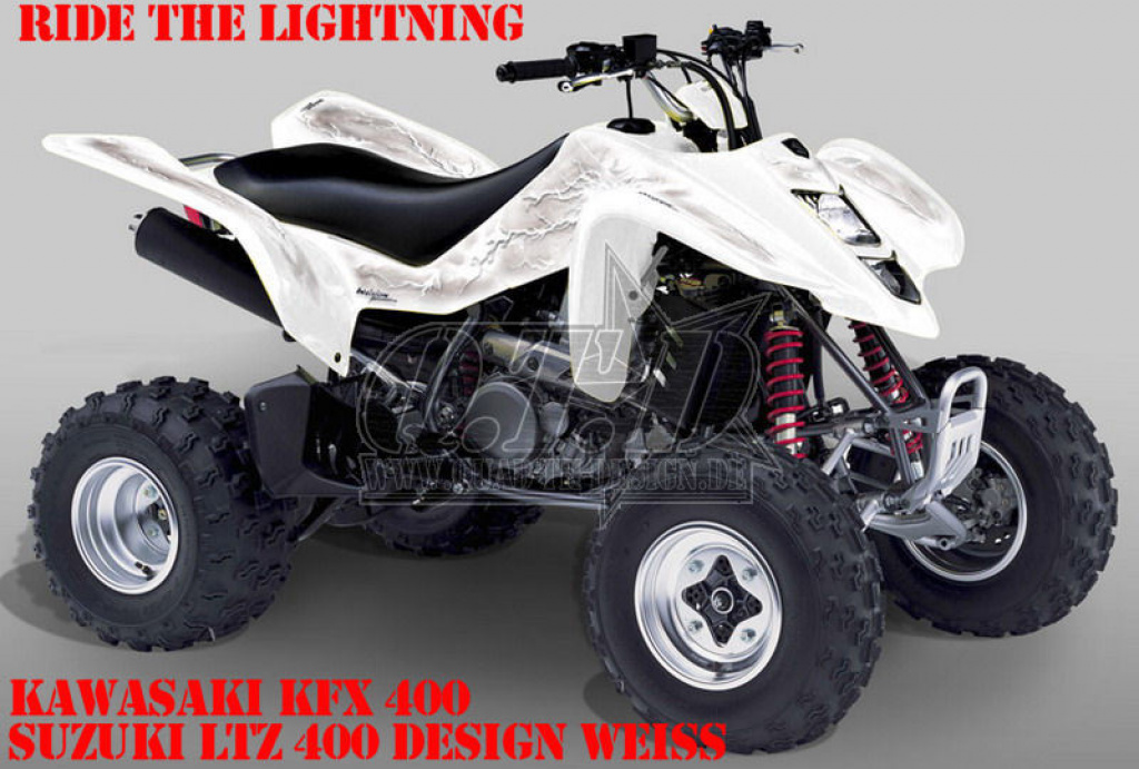 Ride the Lightning Weiß für Suzuki LTZ 400 03-08
