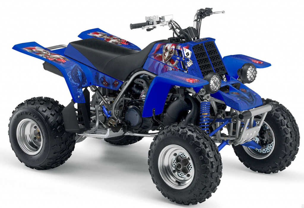 Joker Hintergrund Blau, Jokerfarbe Rot-Weiß für Yamaha Banshee YFZ 350