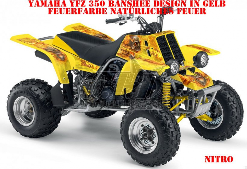 Nitro Gelb, Feuerfarbe = Natürlich für Yamaha Banshee YFZ 350