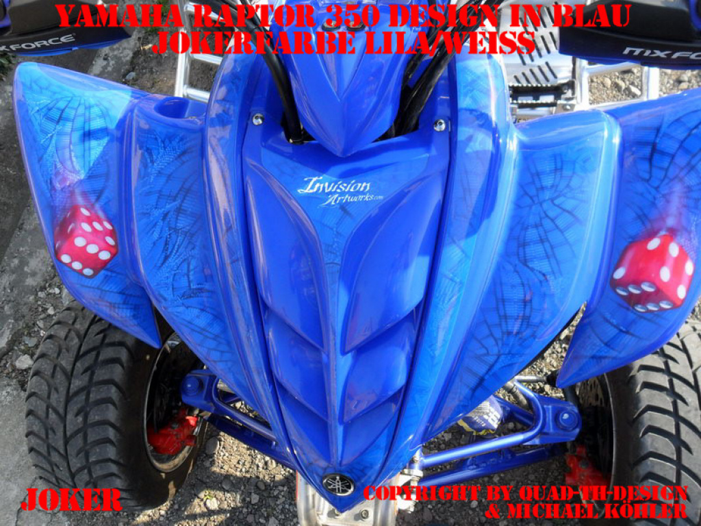 Joker Hintergrund Blau, Jokerfarbe Blau-Weiß für Yamaha Raptor YFM 350