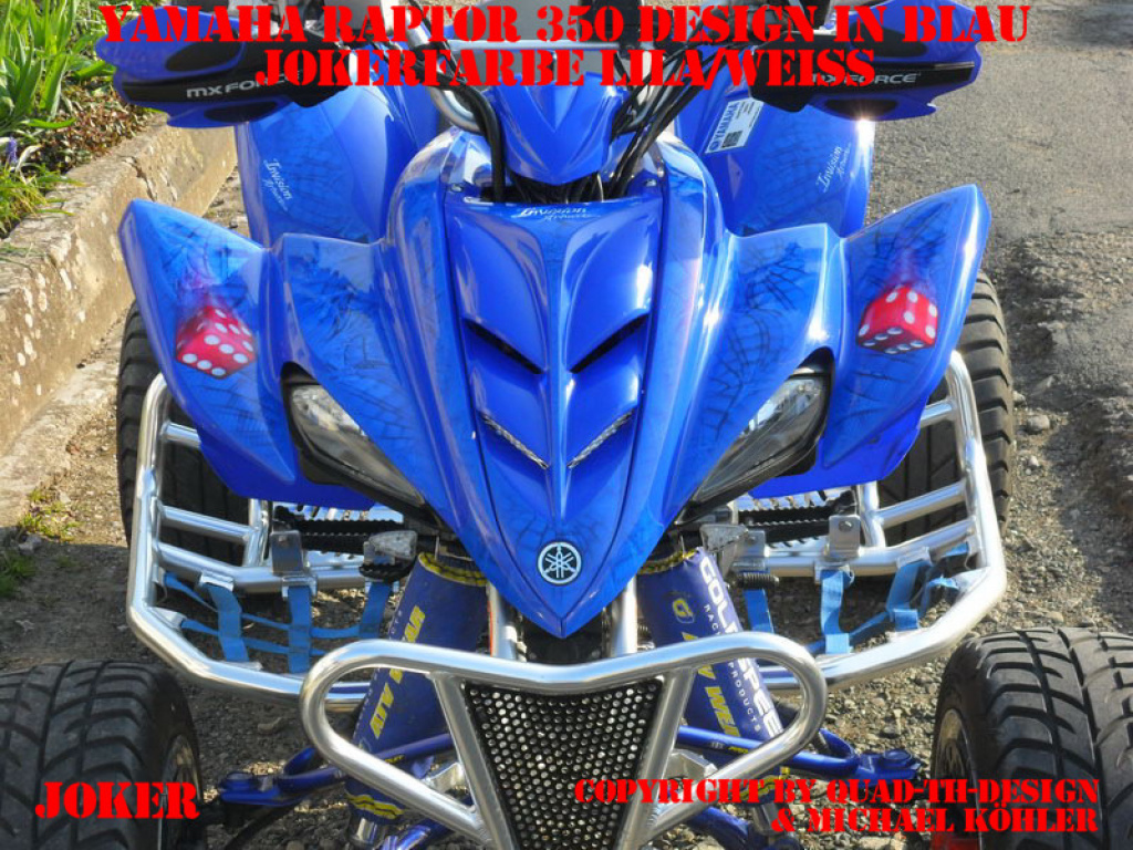 Joker Hintergrund Blau, Jokerfarbe Blau-Weiß für Yamaha Raptor YFM 350