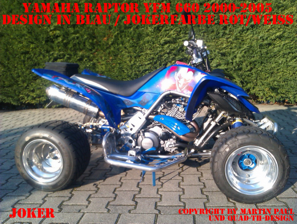 Joker Background Blue, Joker color Red-White for Yamaha Raptor YFM 660 R