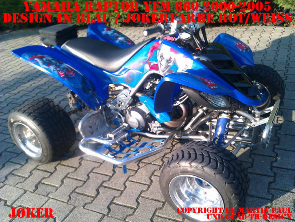 Joker Background Blue, Joker color Red-White for Yamaha Raptor YFM 660 R