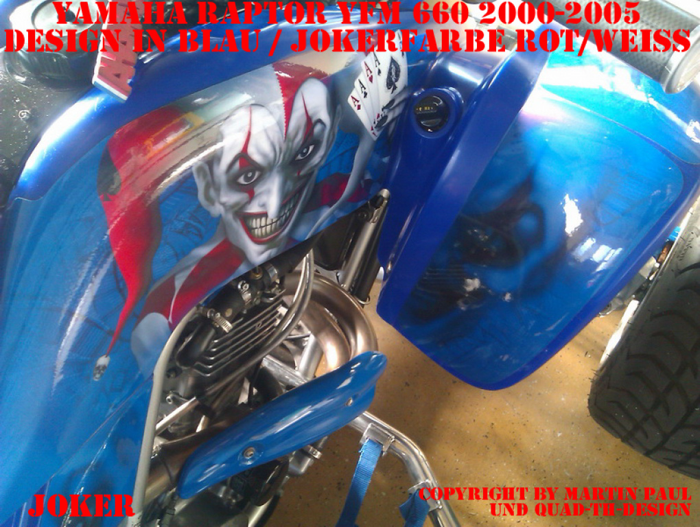 Joker Background Blue, Joker color Red-White for Yamaha Raptor YFM 660 R