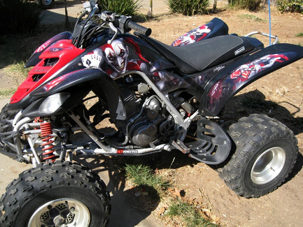 Joker Background Black, Joker color Rot-White for Yamaha Raptor YFM 660 R
