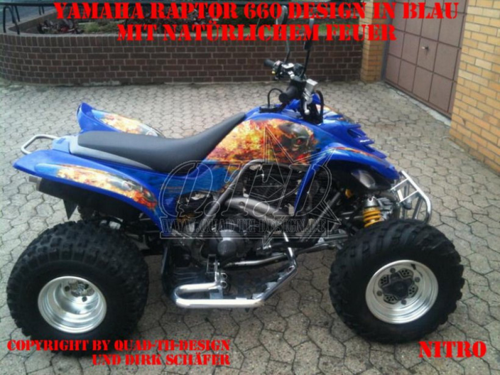 Nitro Blue, Fire Color = Natural for Yamaha Raptor YFM 660 R