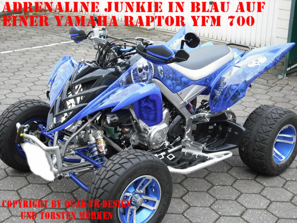 Adrenaline Junkie Blau für Yamaha Raptor YFM 700 R 2006-2012