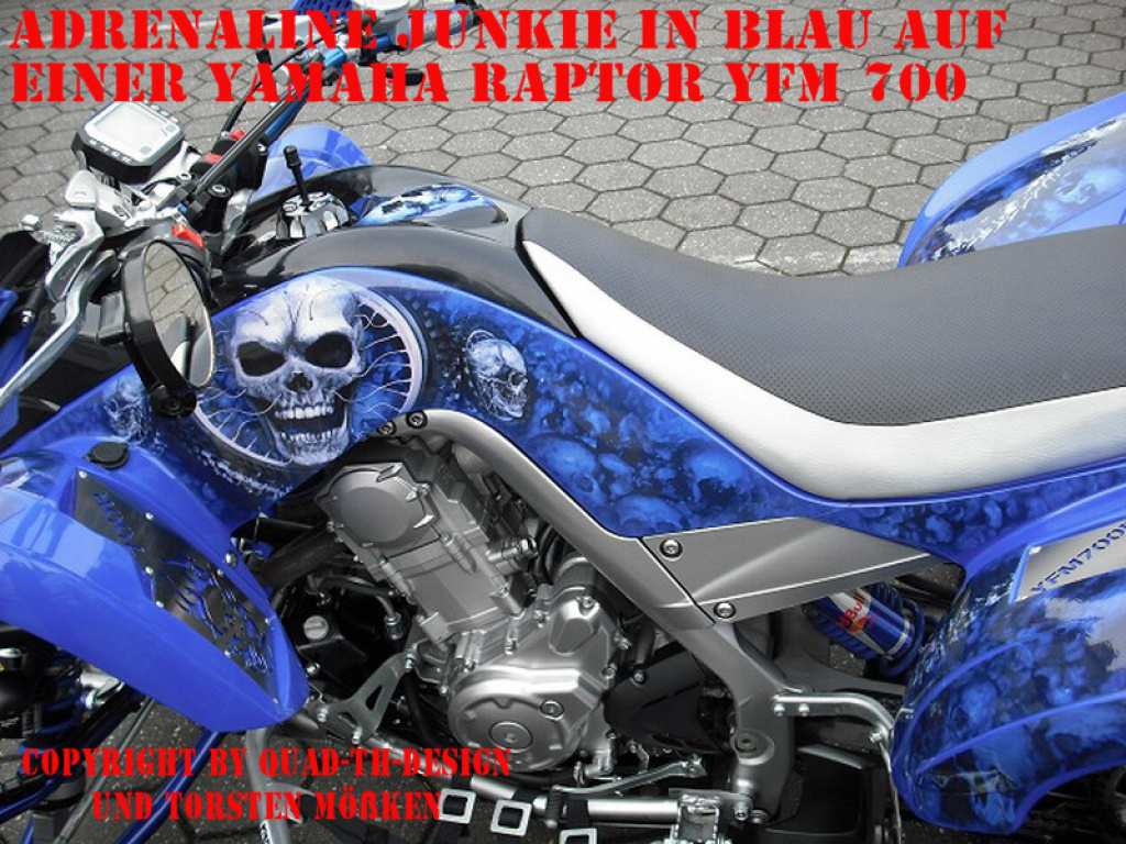 Adrenaline Junkie Schwarz für Yamaha Raptor YFM 700 R 2006-2012