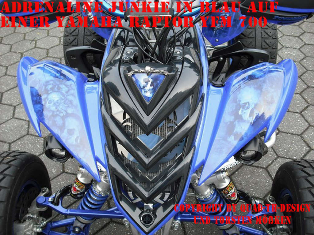 Adrenaline Junkie Blau für Yamaha Raptor YFM 700 R 2006-2012