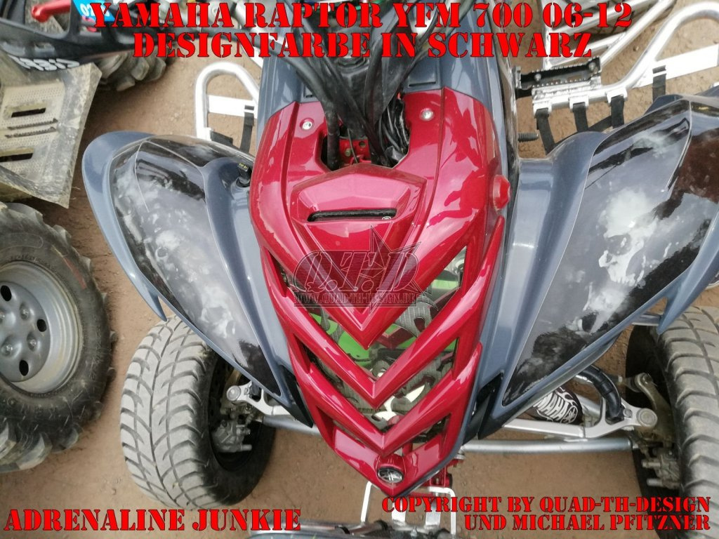 Adrenaline Junkie Schwarz für Yamaha Raptor YFM 700 R 2006-2012