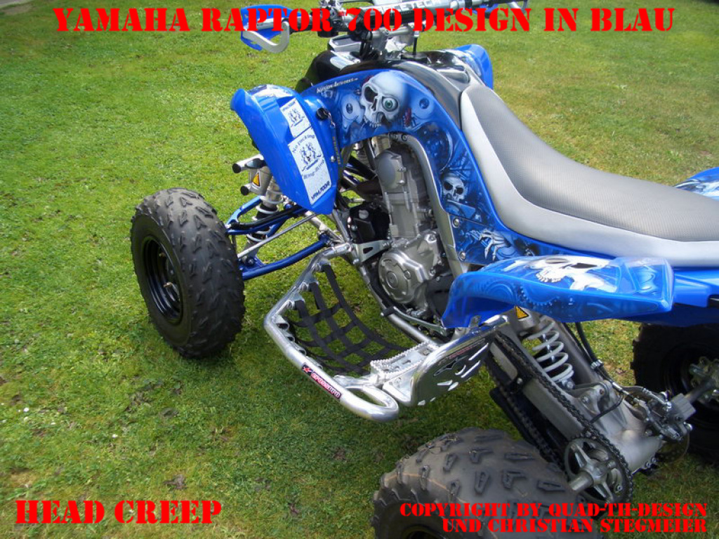 Head Creeps Blau für Yamaha Raptor YFM 700 R 2006-2012