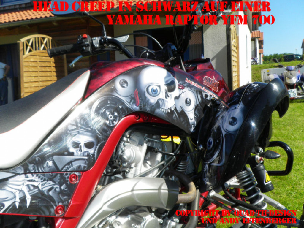 Head Creeps Schwarz für Yamaha Raptor YFM 700 R 2006-2012