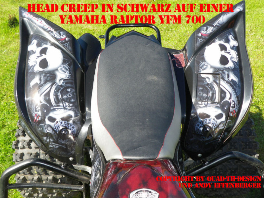 Head Creeps Schwarz für Yamaha Raptor YFM 700 R 2006-2012