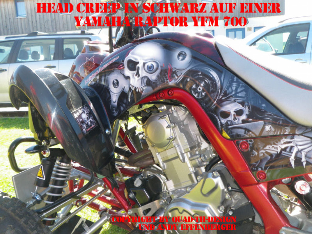 Head Creeps Schwarz für Yamaha Raptor YFM 700 R 2006-2012