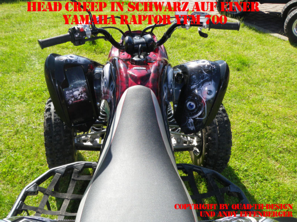 Head Creeps Schwarz für Yamaha Raptor YFM 700 R 2006-2012