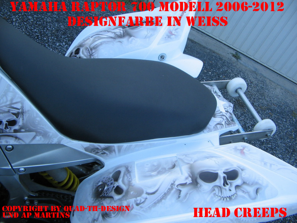 Head Creeps Weiß für Yamaha Raptor YFM 700 R 2006-2012